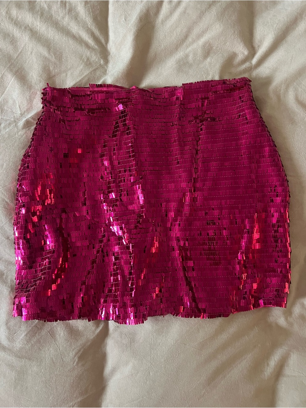 Pink Sequin Mini Skirt - Women